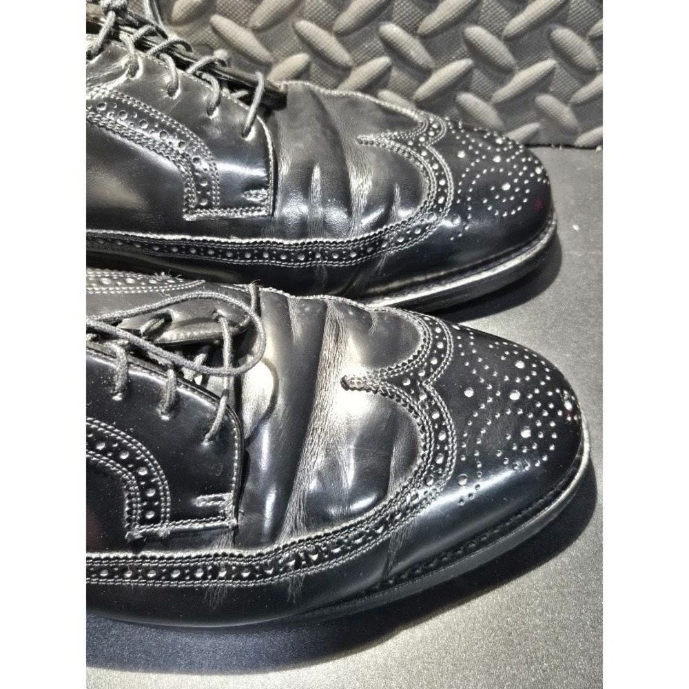 Florsheim Imperial 92654 Black Leather Wingtip Oxford Mens 12EEE Vintage - Picture 5 of 16
